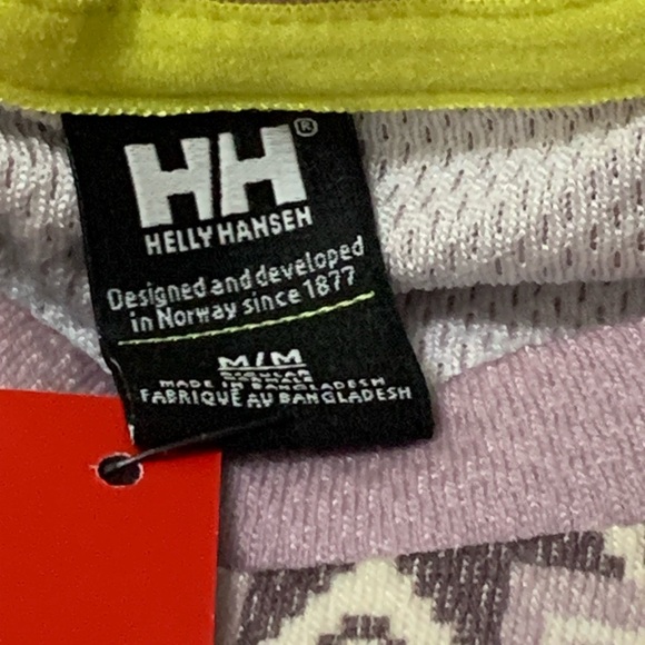 HH Helly Hansen LIFA Merino Wool Base Layer In Dusty Syrin Star Pixel NEW - Picture 10 of 10
